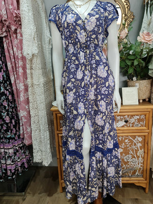 ENSLEY CAP SLEEVES MAXI DRESS WAS $83.95