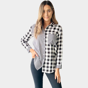 AMYIC MIX GINGHAM SHIRT