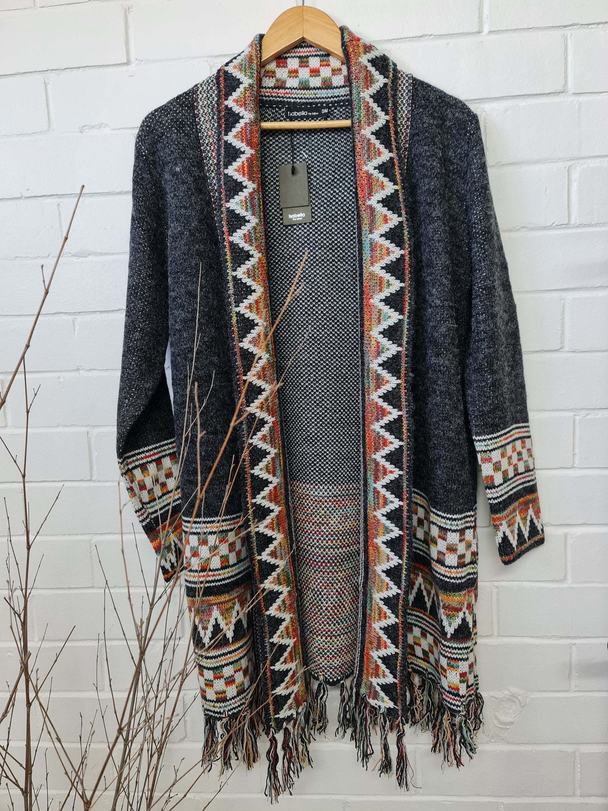 BOHO CARDIGAN WITH TASSLES 1170 NEW