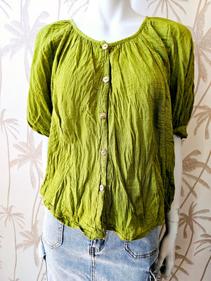 BATWING BUTTON THRU BLOUSE