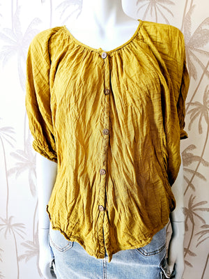 BATWING BUTTON THRU BLOUSE