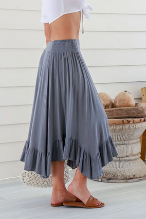 PLAYFULL SKIRT IN DUSTY BLUE