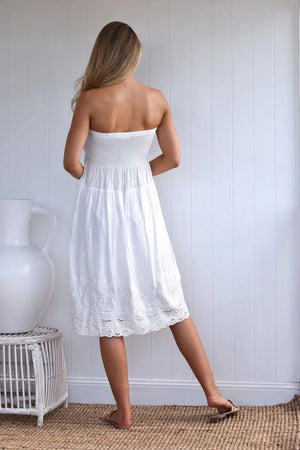 SUMMER WHITE EMB SKIRT