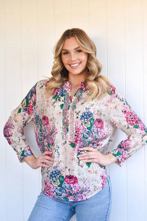 ROSE SPARKLE BOUTIQUE BLOUSE