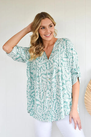 FERN LONG SLEEVE RAYON TOP