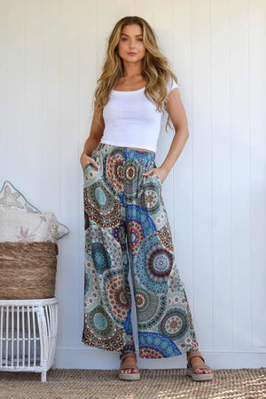 GROVE WIDE LEG RAYON PANTS