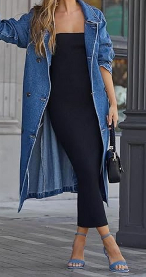 DENIM BLUE LONG JACKET