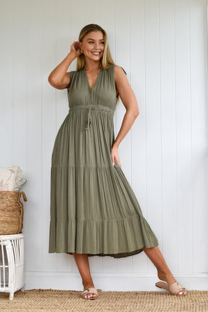 ROMAN STYLE CREPE MAXE DRESS