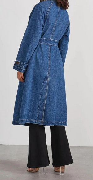 DENIM BLUE LONG JACKET