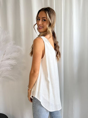 LINEN SINGLET TOP