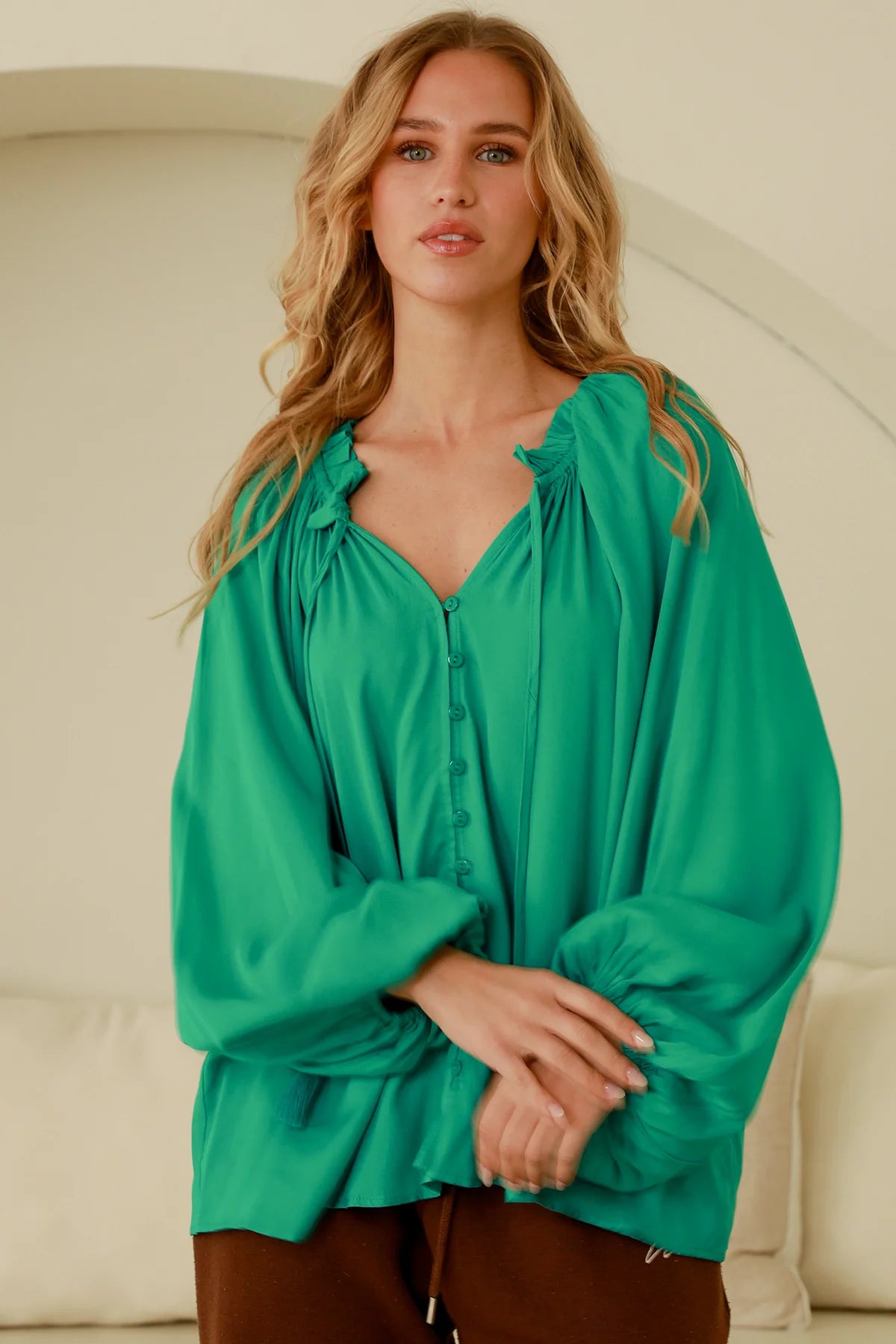 EMERALD LONG SLEEVE TOP