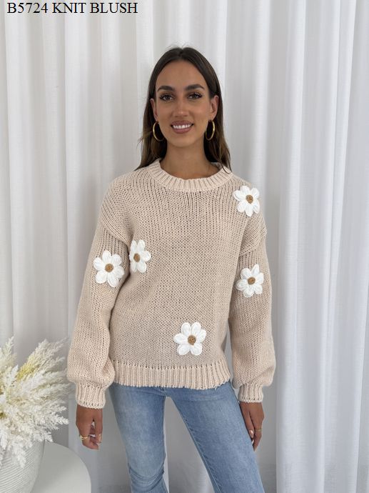 DAHLIA APPLIQUE KNIT JUMPER