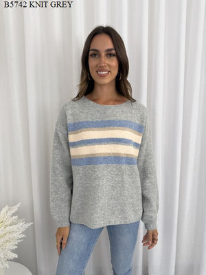 RONNIE STRIPE KNIT JUMPER