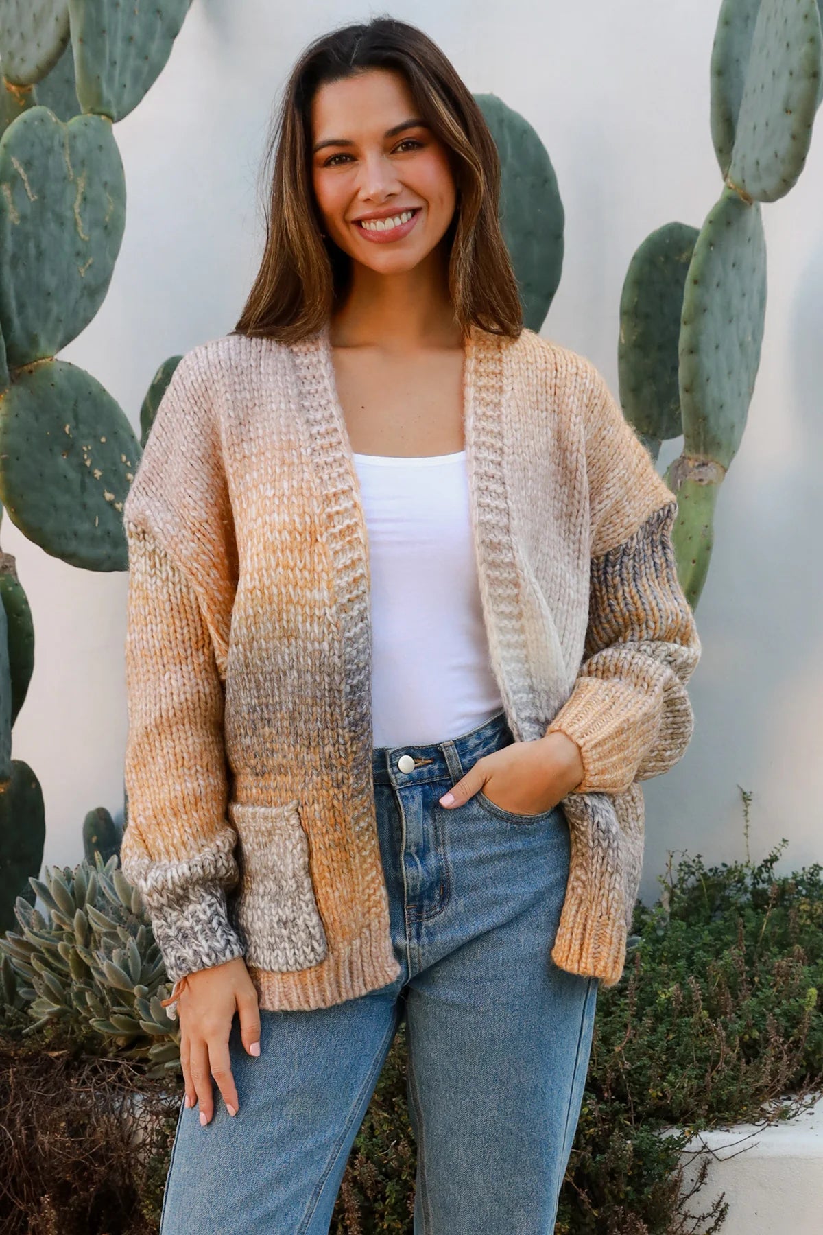 SUNRISE OMBRE KNIT JACKET