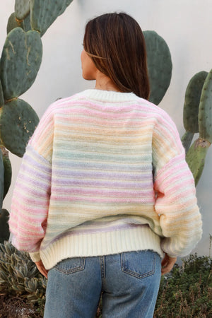 PASTEL STRIPE CARDIGAN