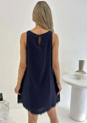 FREYA DRESS - NAVY