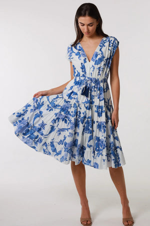 TRIXIE COTTON MIDI DRESS