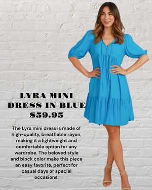 LYRA MINI DRESS BLUE