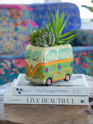 GREEN COMBI PLANTER 'BE HAPPY'