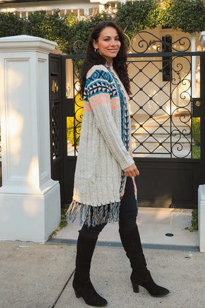 BOHO CARDIGAN WITH TASSELS