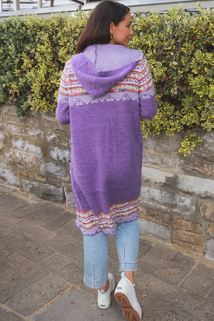 HOODED LONG BOHO CARDIGAN