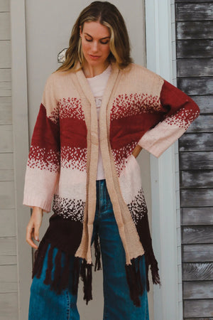 4 COLOUR BOHO CARDIGAN