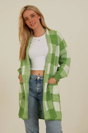 GEORGIE CHECKERED KNIT JACKET