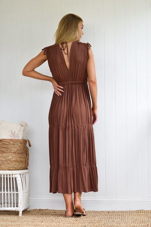 ROMAN STYLE CREPE MAXE DRESS