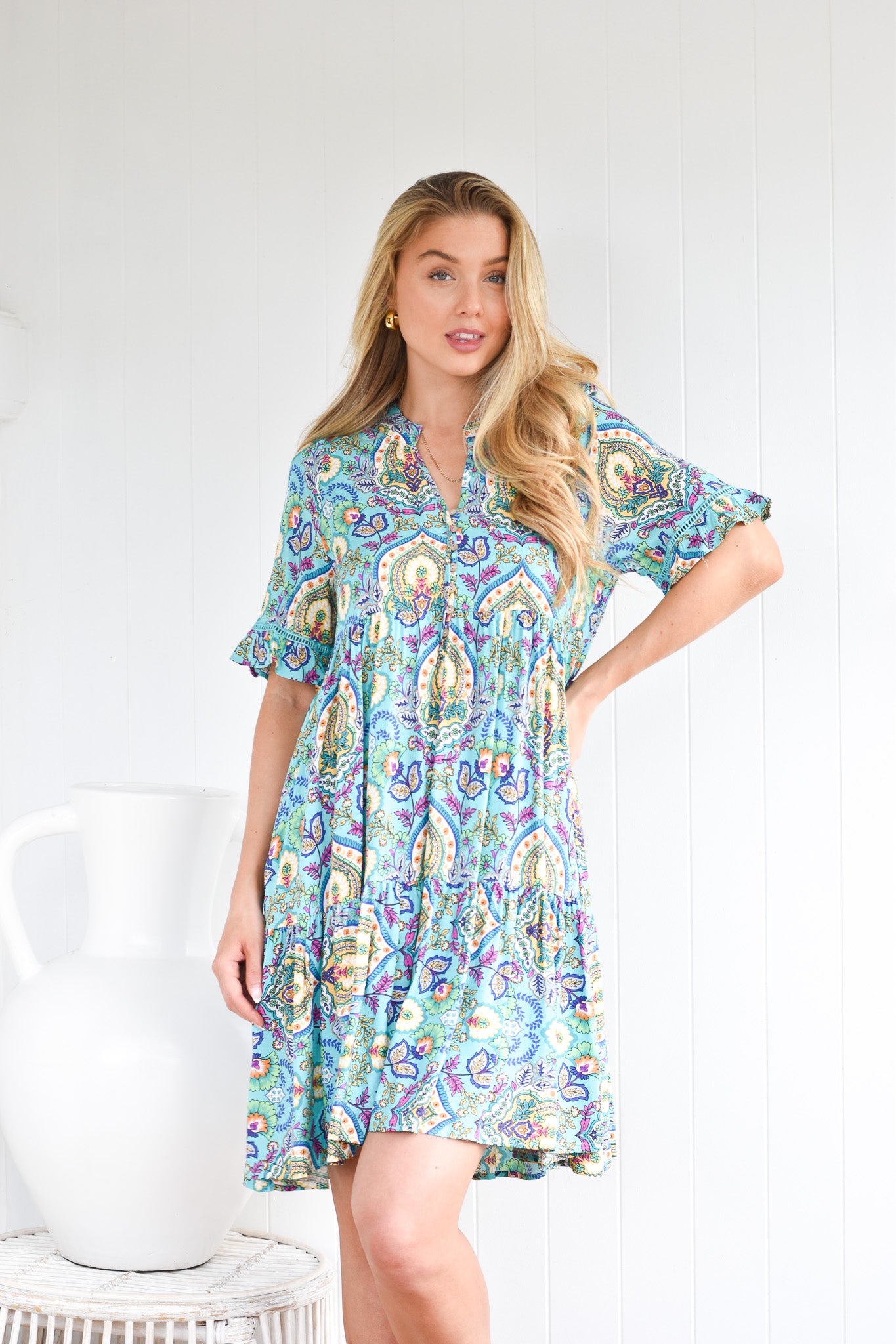 EMBER GARDEN 2 TIER MINI DRESS