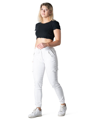 WD WHITE JOGGER JEANS