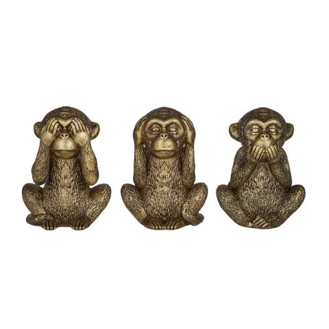 NO EVIL S/3 RESIN SCULPTURES