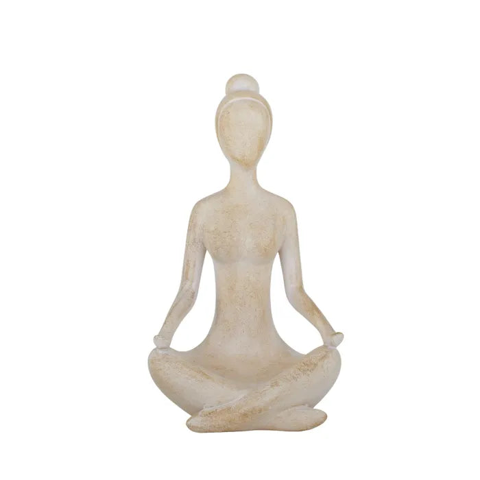 YOGI LADY RESIN SCULPTURE