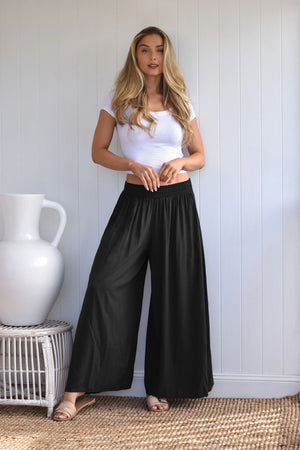 FESTIVAL FLARED RAYON PANTS