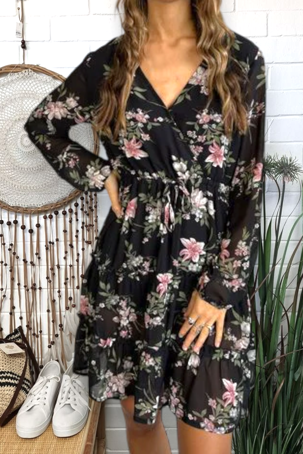 MIRACLE CHIFFON FLORAL DRESS