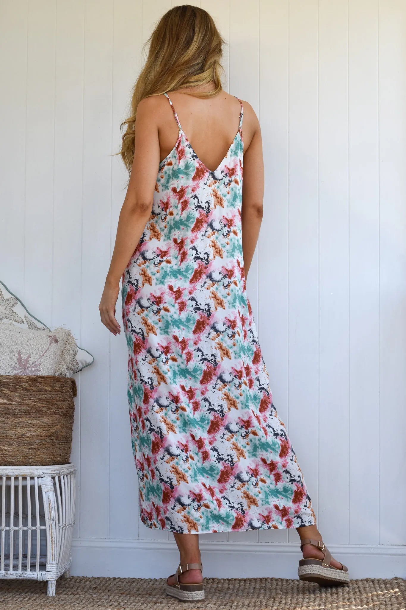 RIVERRUN MOTTLE DYED MAXI DRES