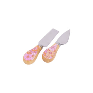 PICNIC FLORAL CHEESE KNIFE SET