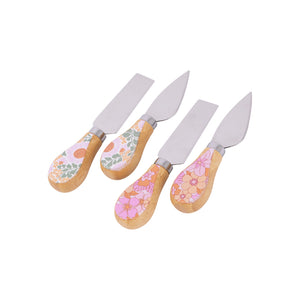 PICNIC FLORAL CHEESE KNIFE SET