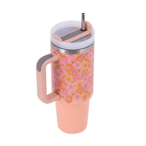 PICNIC RETRO FLORAL INSULATED TUMBLER