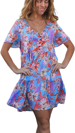 AVAMAIA TROPICAL VIBES MINI DRESS