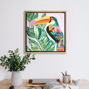 TALULAH TOUCAN FRAMED CANVAS 34X34