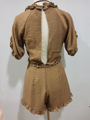 TAN PLAYSUIT