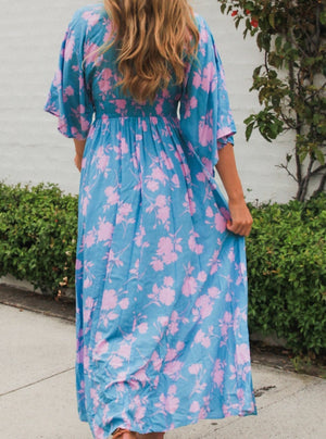 ANAIS V NECK MAXI DRESS