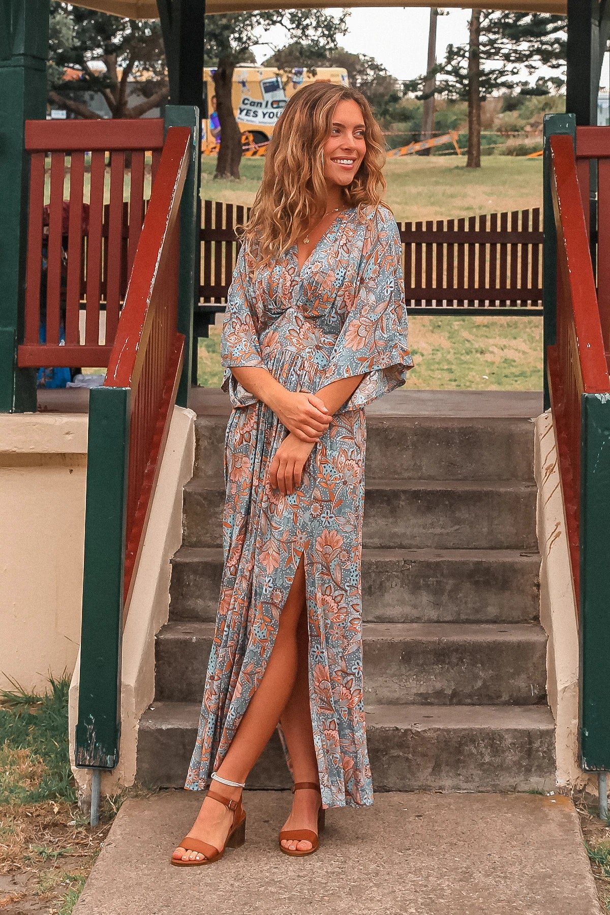 JAZMIN MAXI FLOW SLEEVE DRESS