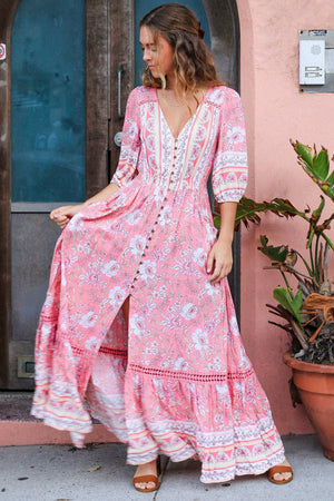 IB MADELINE 1/2 SLEEVE MAXI DRESS