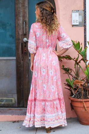 IB MADELINE 1/2 SLEEVE MAXI DRESS