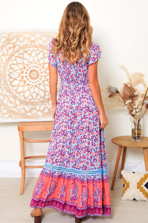 QUINN CAP SLEEVES MAXI DRESS